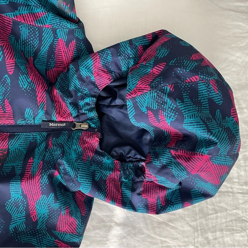 Marmot "Tasman" 34520 Ski Coat Pink Blue with Hood | Size M - Picture 10 of 10